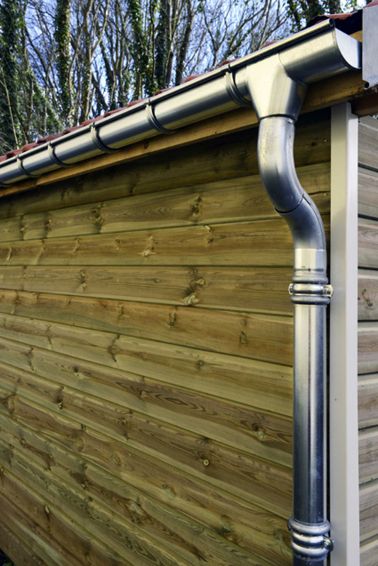 Gouttière acier galva demi-ronde  33 - 2 mètres