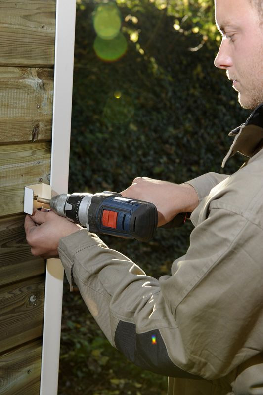 Fixation descente aluminium miel