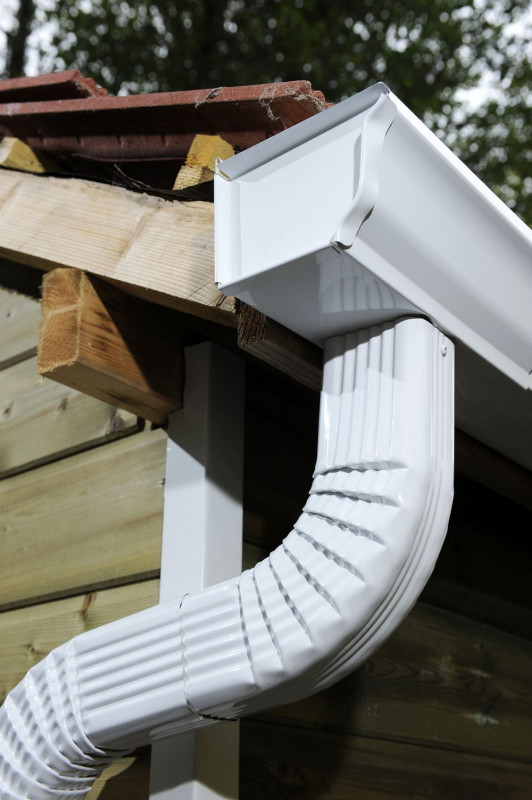 Fond gauche Gouttière aluminium blanc G300