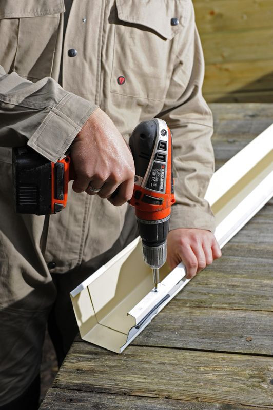 Pose sur gouttière Aluminium vis auto-foreuse