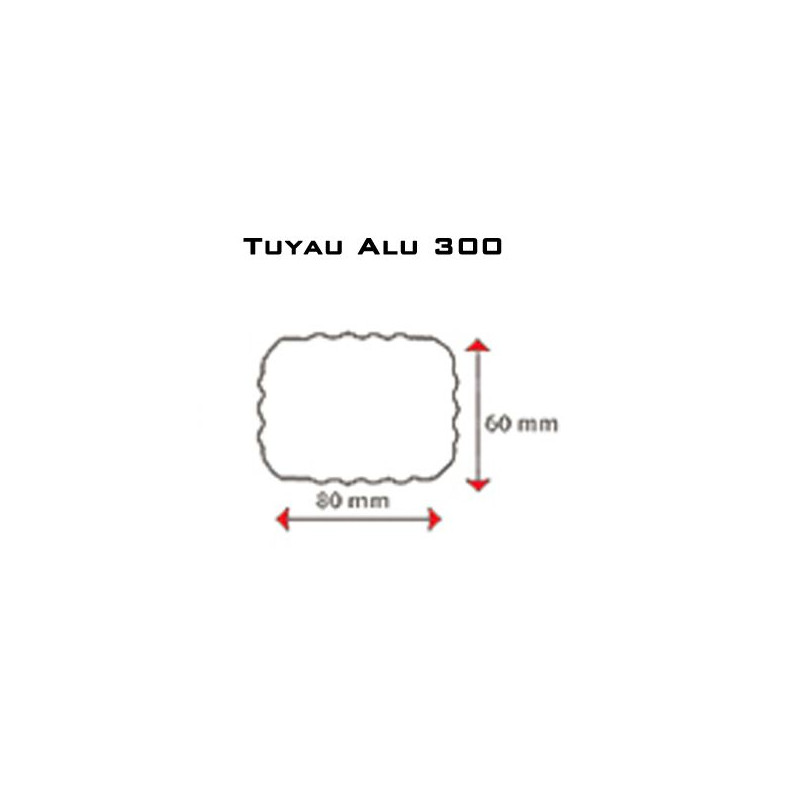 Tuyau de descente aluminium gris - 2 mètres