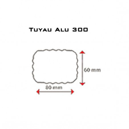 Tuyau de descente aluminium marron - 2 mètres