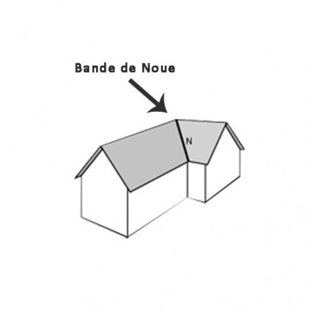 Bande de noue zinc prépatiné - 2M