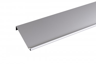 Bande de rive biseau ALUMINIUM GRIS METALLISE - 2M