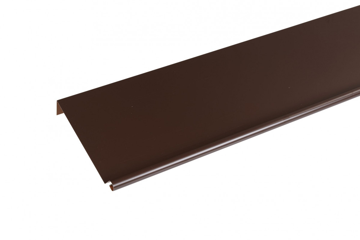 Bande de rive biseau aluminium brun - 2ML | Brico-Toiture