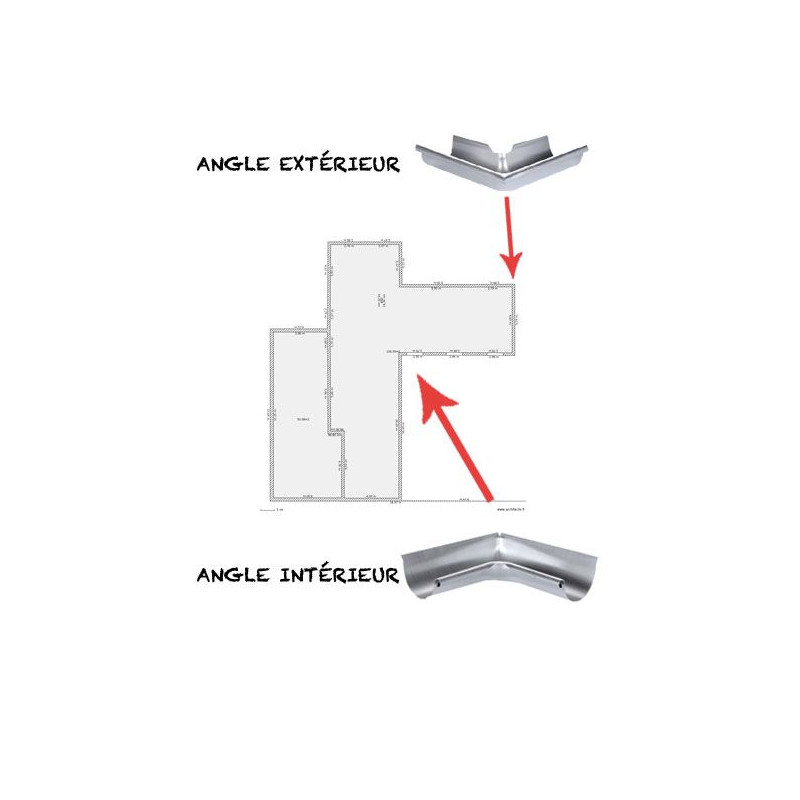 Angle rentrant intérieur acier galva développé 25