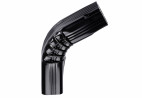 Coude frontal (B) extérieur aluminium noir Coude frontal (B) extérieur aluminium noir
