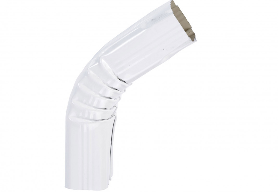 Coude frontal (B) extérieur  72 ° aluminium blanc 60X80