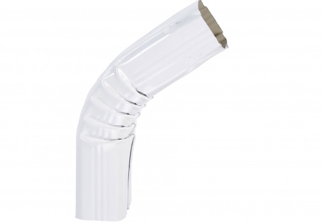 Coude frontal (B) extérieur aluminium blanc Coude frontal (B) extérieur aluminium blanc