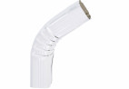 Coude frontal (B) extérieur aluminium blanc Coude frontal (B) extérieur aluminium blanc