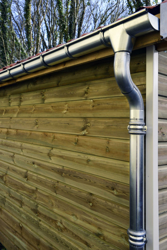 Tuyau de descente acier galva 100 - 2 mètres