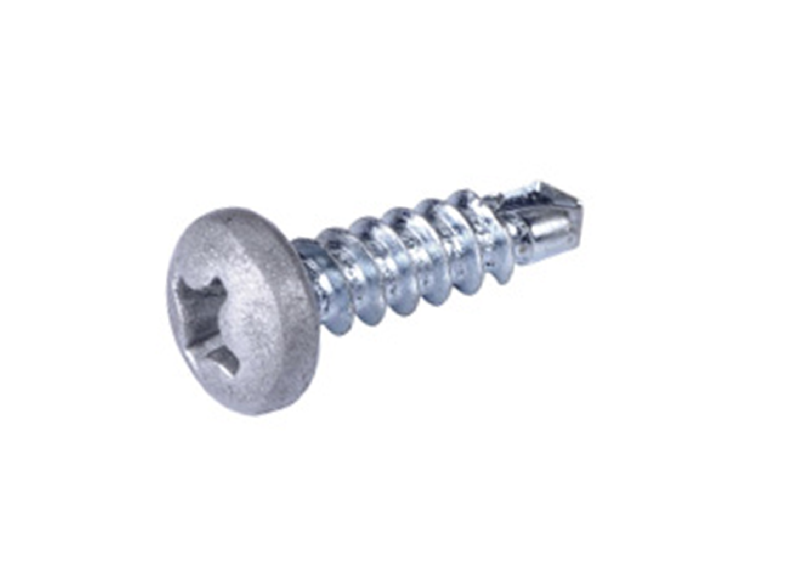 Vis auto-foreuse gris métal RAL 9006  pour gouttière Alu ou couvertine