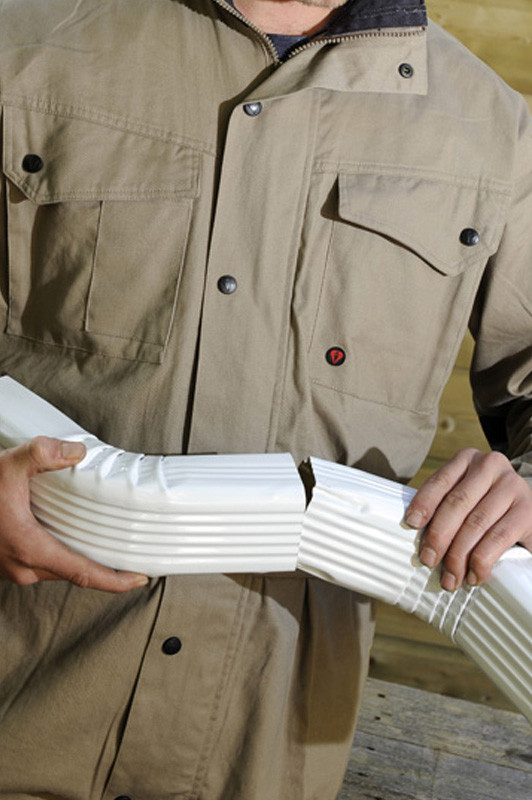 Col de cygne aluminium blanc 60X80 (pour déport de toit inférieur à 25 CM)