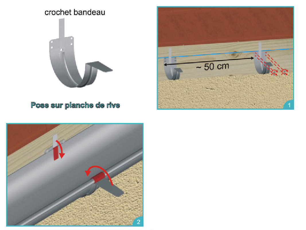 Crochet bandeau cuivre 16