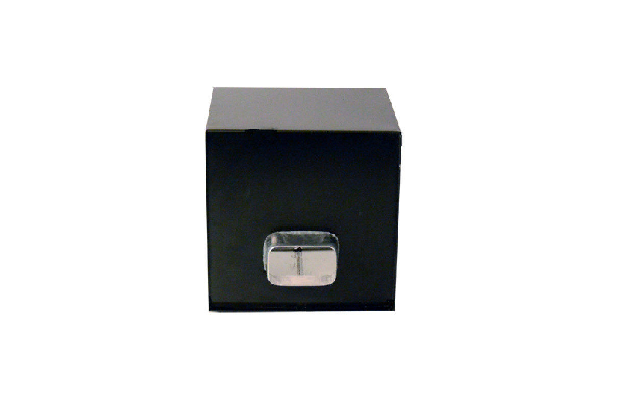 Boîte à eau Aluminium noir 9005 200 X 200  sortie rectangulaire 60 X 80 