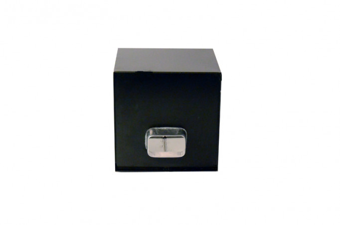 Boîte à eau Aluminium noir 9005 200 X 200  sortie rectangulaire 60 X 80 