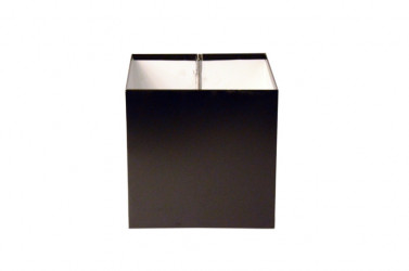 Boîte à eau Aluminium noir 9005 200 X 200  sortie rectangulaire 60 X 80 