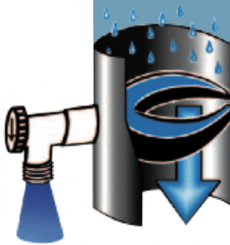 Récupérateur d'eau PVC gris