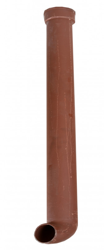 Dauphin fonte coudé rouge 100 mm - 1 mètre