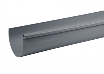 Gouttière PVC Gris demi-ronde dev 25  - 2 mètres