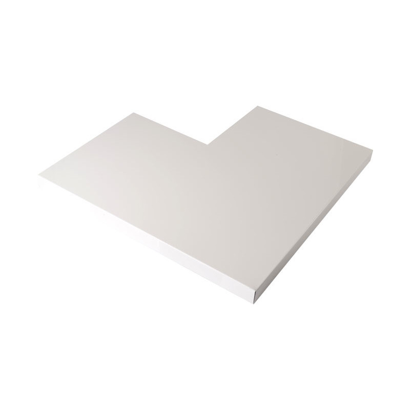 Angle 90 ° Couvertine Alu 1mm Blanc RAL 9010 pour muret ou toit terrasse