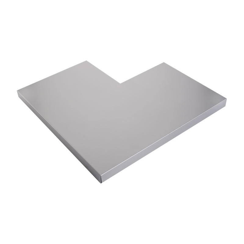 Angle Couvertine aluminium gris métal 90° | Brico-Toiture