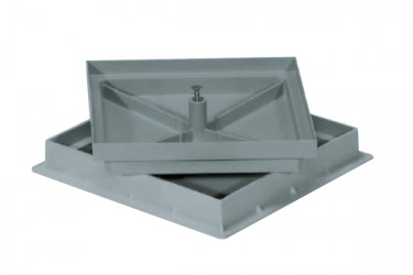 Tampon de coffrage PVC gris 300 X 300