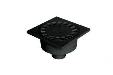 Siphon de cour sortie extérieure noir D 100