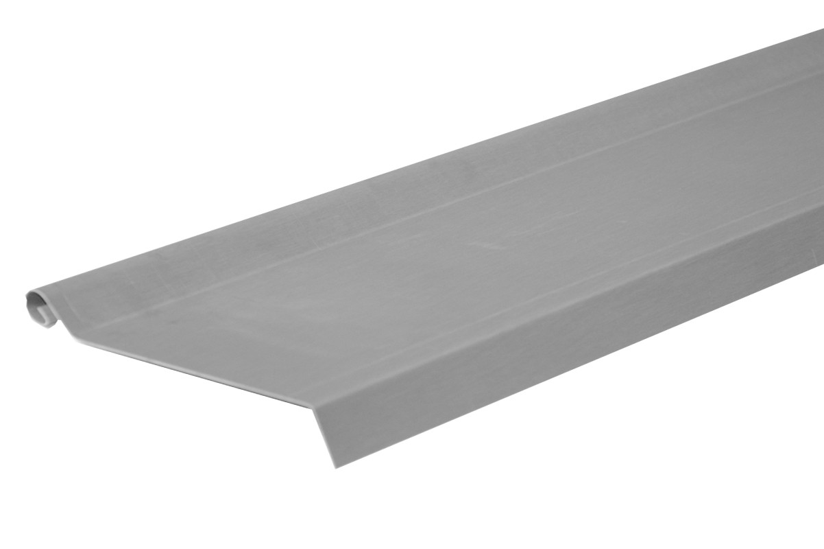 Bande de rive biseau ZINC QUARTZ - 2M
