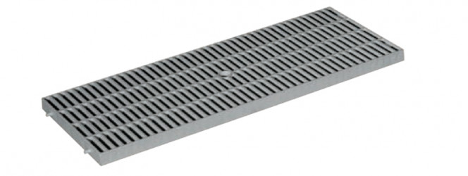 Grille pour caniveau à grille polypropylène gris
