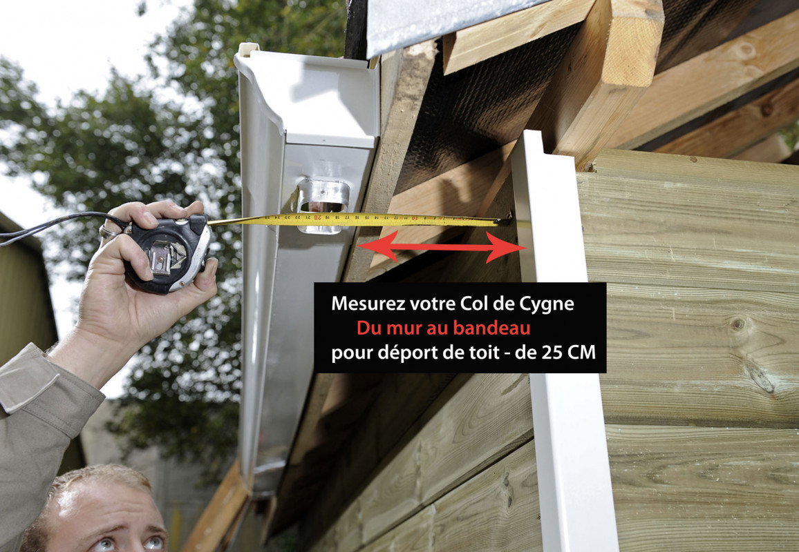 Col de cygne aluminium LISSE sable 60X80