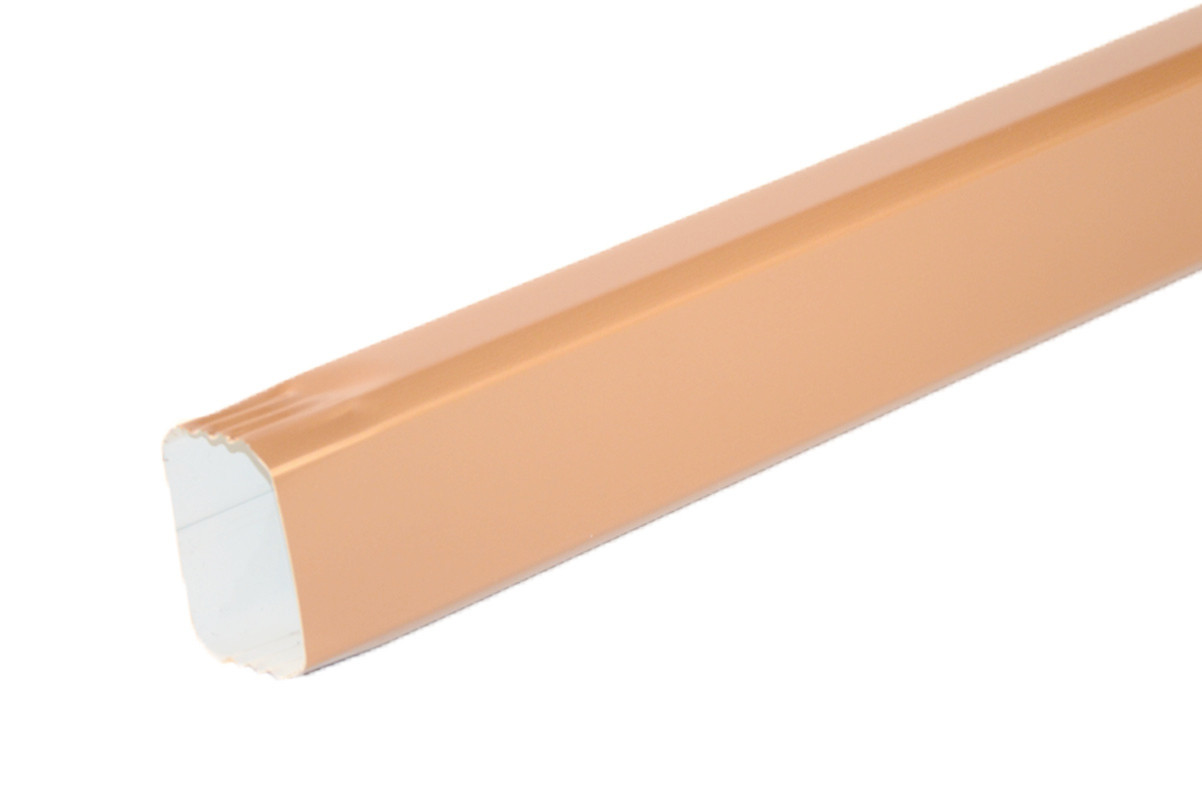 Tuyau de descente Rectangulaire aluminium LISSE miel 60X80 - 2 mètres 