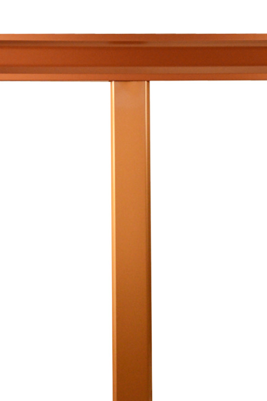 Tuyau de descente Rectangulaire aluminium LISSE miel 60X80 - 2 mètres 