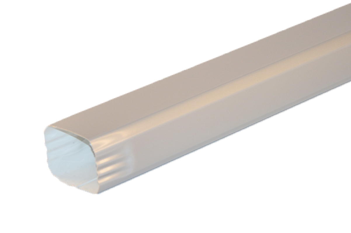 Tuyau de descente Rectangulaire aluminium LISSE gris métal 60X80 - 2 mètres