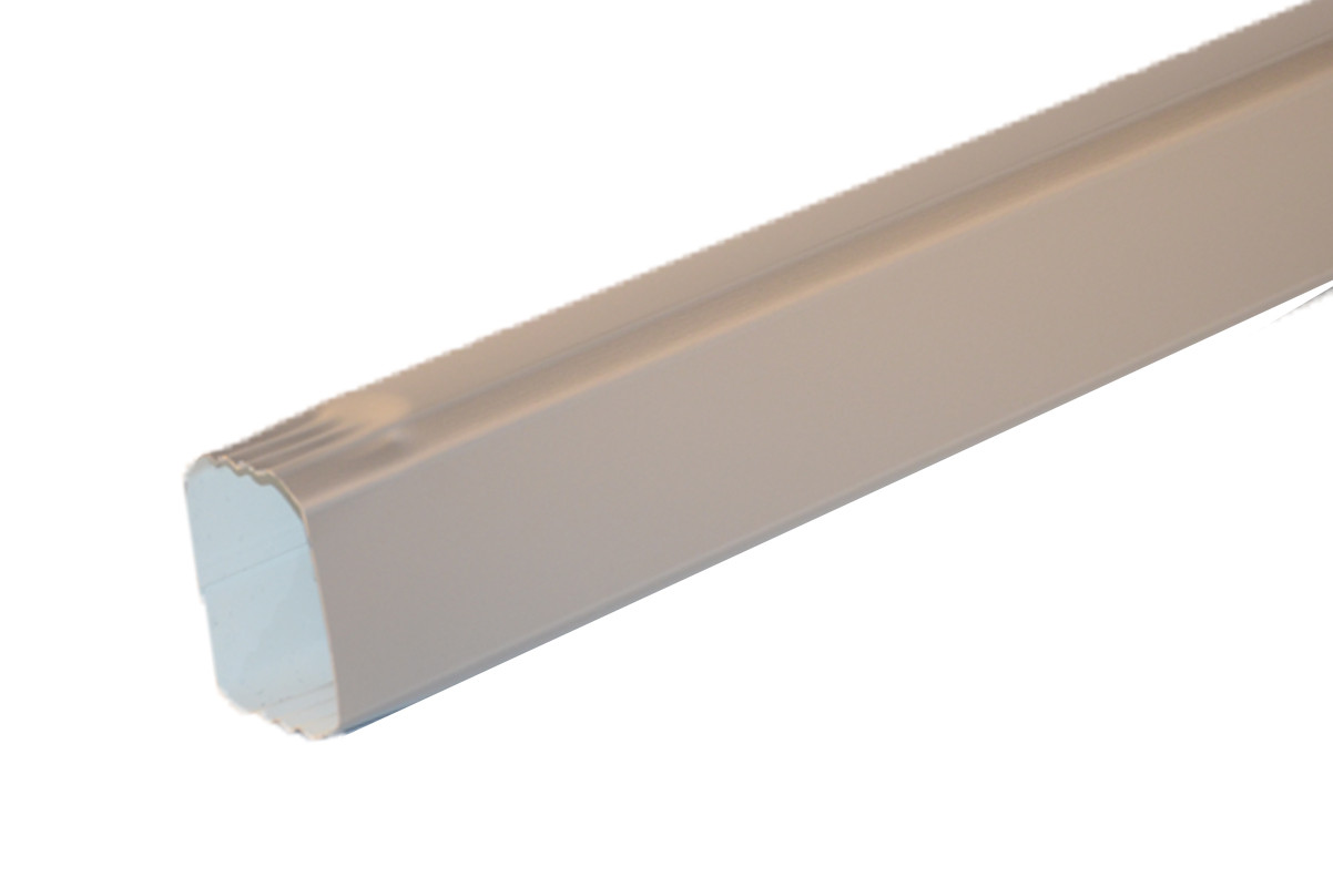 Tuyau de descente Rectangulaire aluminium LISSE gris métal 60X80 - 2 mètres