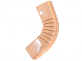 Coude latéral (A) intérieur aluminium LISSE miel 60X80