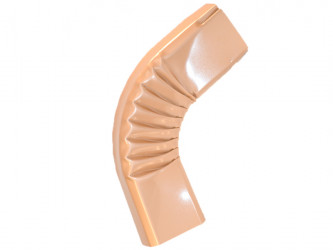 Coude latéral (B) extérieur aluminium LISSE miel 60X80