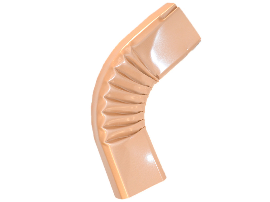 Coude latéral (B) extérieur aluminium LISSE miel 60X80