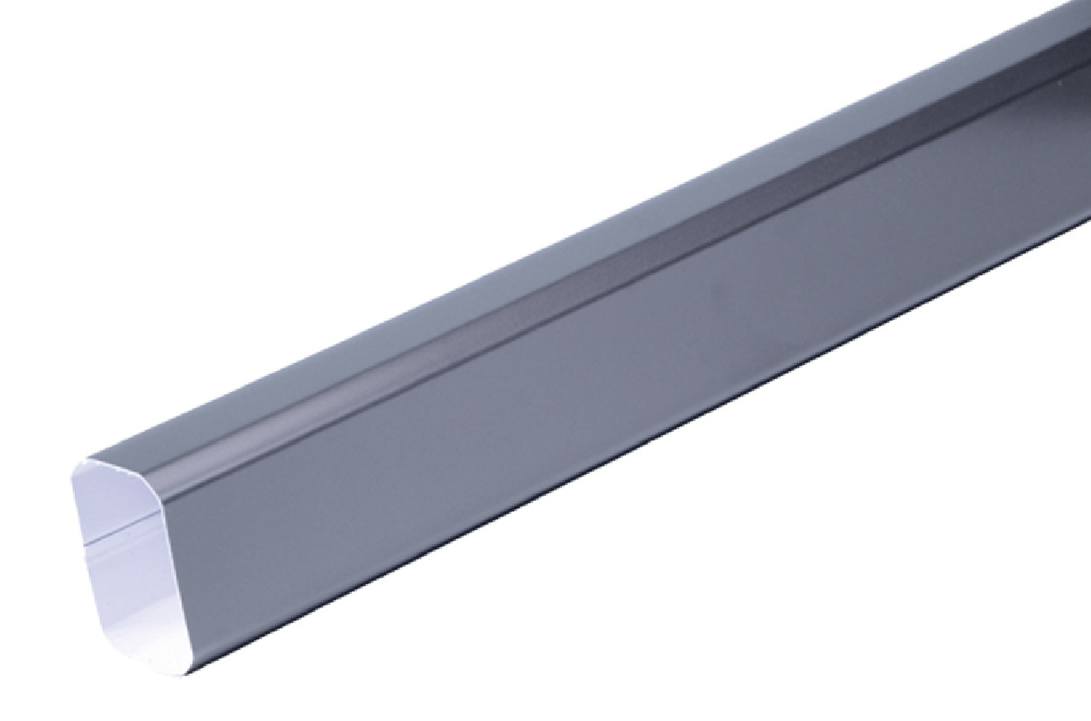 Tuyau de descente Rectangulaire aluminium LISSE Gris ardoise 60X80 - 2 mètres 