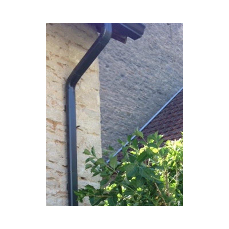 Dévoiement Aluminium LISSE Gris ardoise 60X80 - 50 CM