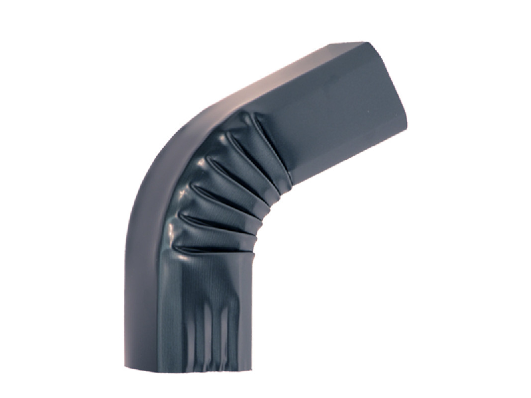 Coude frontal (B)  extérieur aluminium LISSE Gris ardoise 60X80