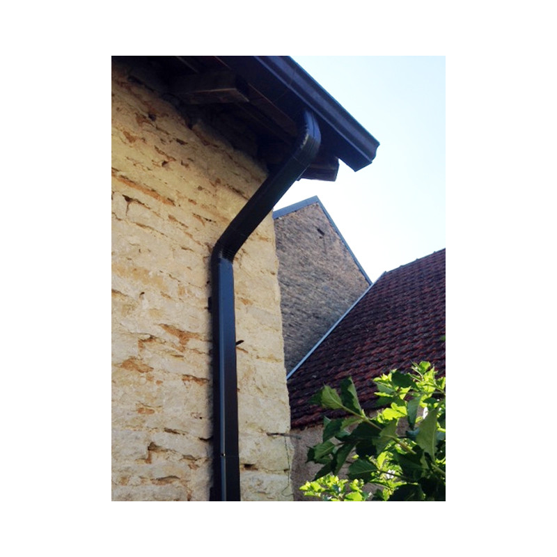 Coude frontal (B)  extérieur aluminium LISSE Gris ardoise 60X80