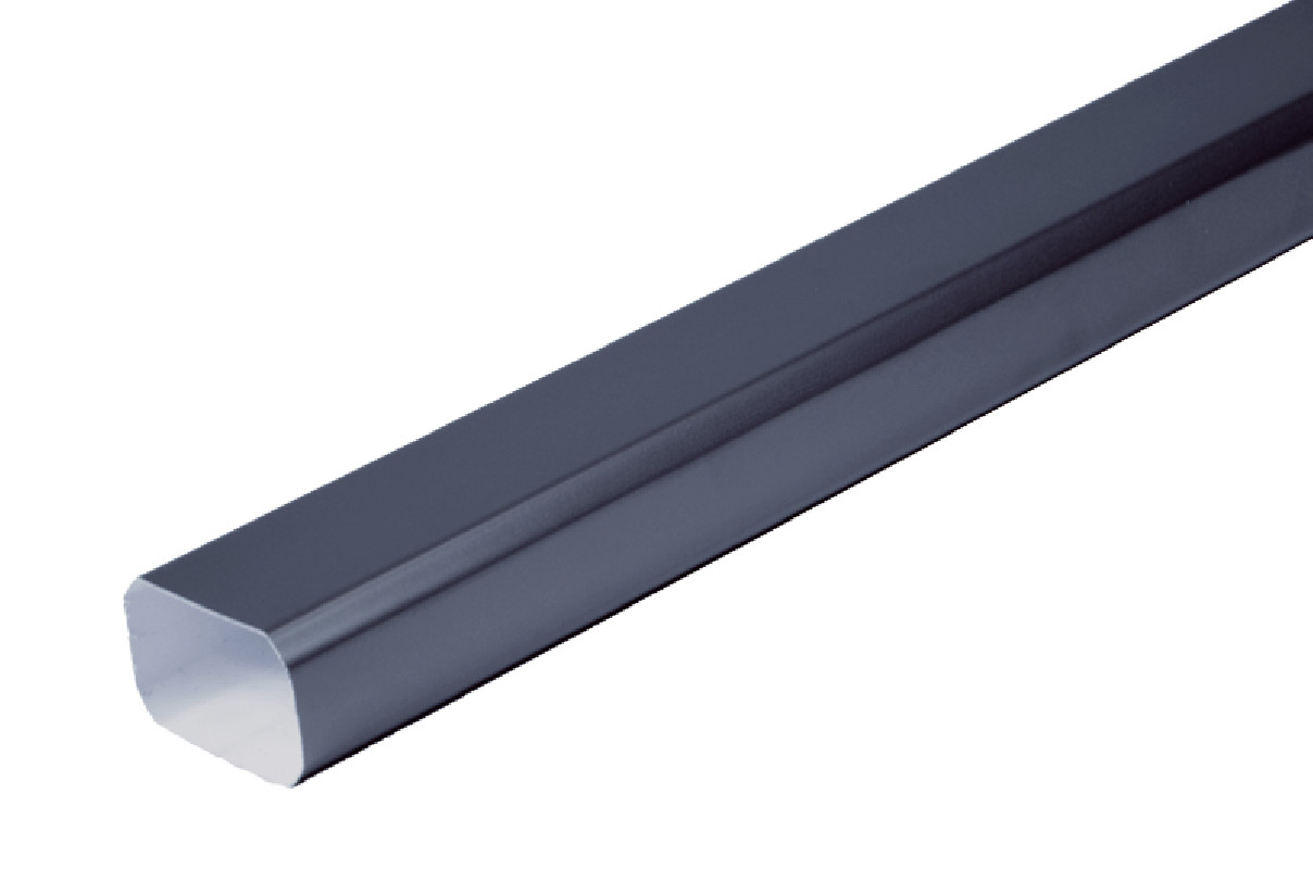 Tuyau de descente Rectangulaire aluminium LISSE Gris ardoise 60X80 - 2 mètres 