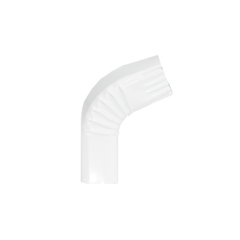 Coude frontal (B)  extérieur  72° aluminium LISSE Blanc 60X80