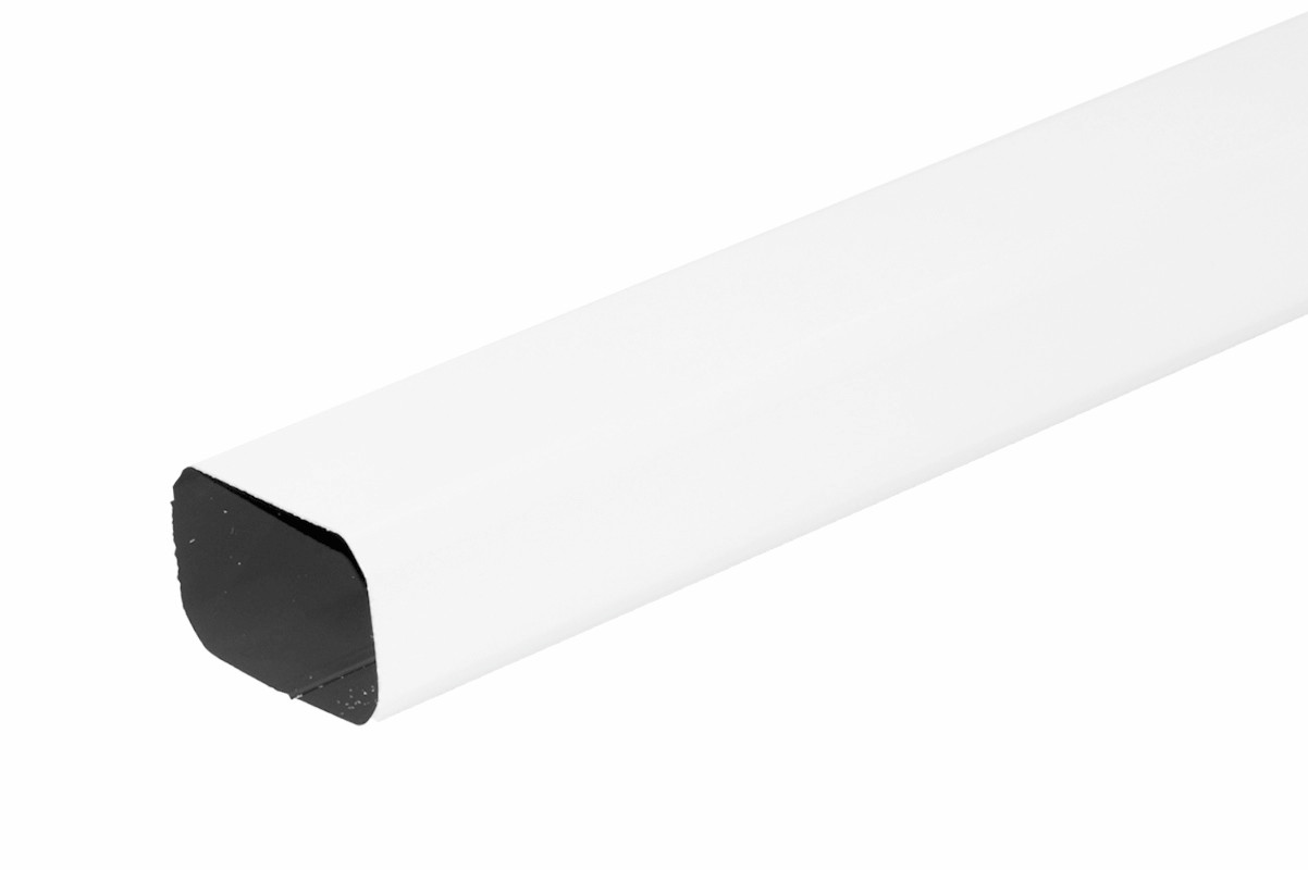 Tuyau de descente Rectangulaire aluminium LISSE blanc 60X80 - 2 mètres 