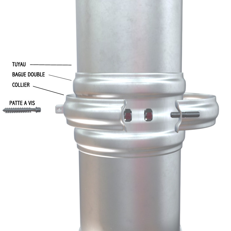 Bague double extensible zinc  100 mm