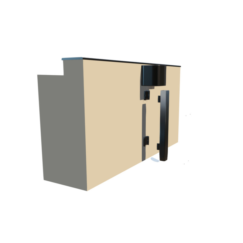 Boîte à eau Aluminium gris ardoise 7016 200 X 200 sortie rectangulaire 60 X 80 