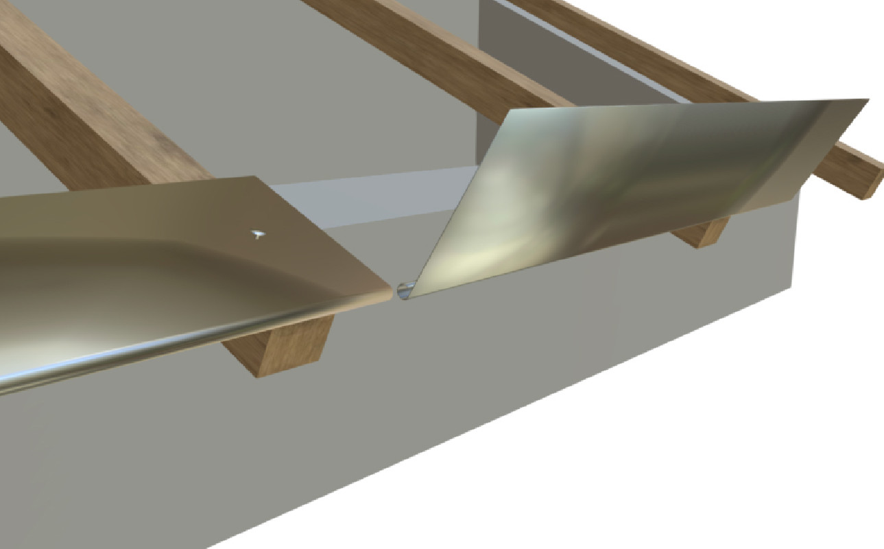 Bande à ourlet ALUMINIUM BRUN - 2M