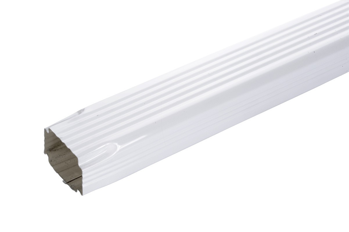 Tuyau de descente Rectangulaire aluminium blanc 60X80 - 2 mètres