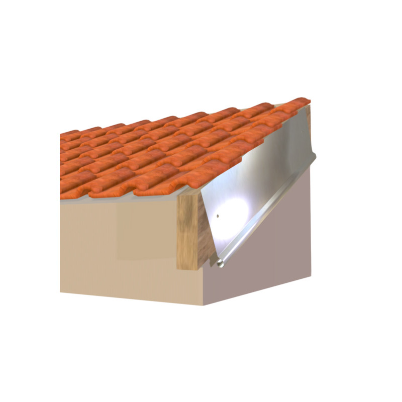 Bande de rive astragale ALUMINIUM GRIS METAL - 2M